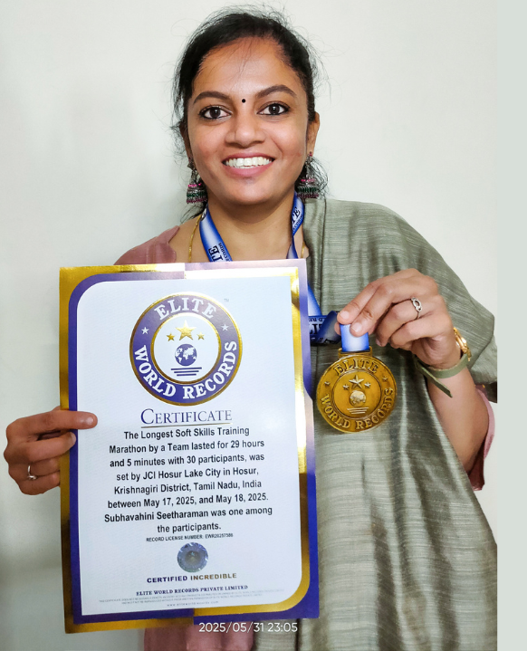 Subhavahini Seetharaman — 8 years of formal study